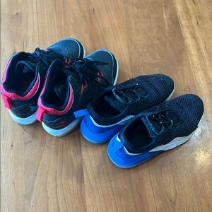 Stylish Kids' Black and Blue Sneakers